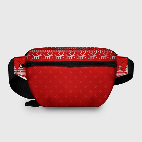 Поясная сумка Новогодняя Полина: свитер с оленями / 3D-принт – фото 2