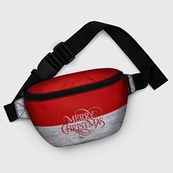 Поясная сумка Merry Christmas красный, цвет: 3D-принт — фото 2