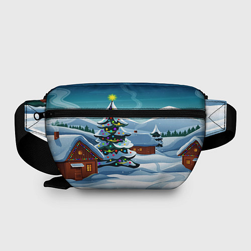 Поясная сумка Крутой заяц - новый год / 3D-принт – фото 2