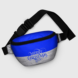 Поясная сумка Merry Christmas синий, цвет: 3D-принт — фото 2
