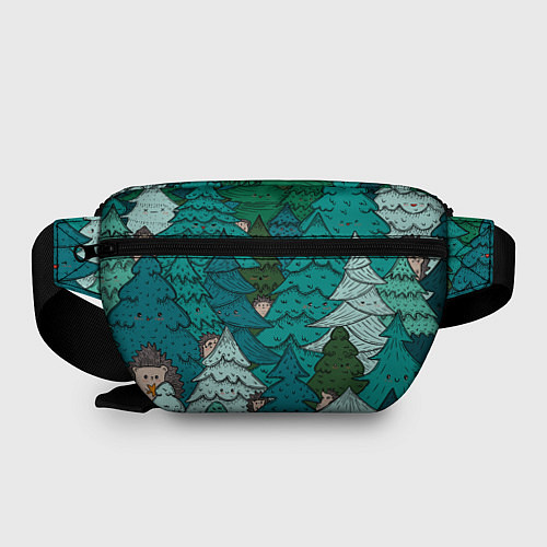 Поясная сумка Ежи в еловом лесу / 3D-принт – фото 2