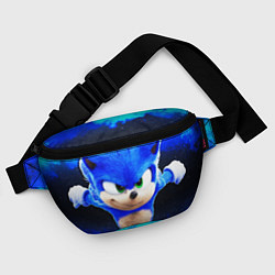 Поясная сумка Sonic неоновый дым, цвет: 3D-принт — фото 2