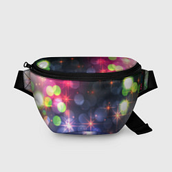 Поясная сумка Поп арт неоновые звезды космического неба, цвет: 3D-принт
