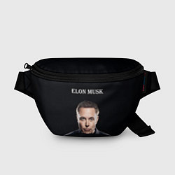 Поясная сумка Илон Маск, портрет на черном фоне, цвет: 3D-принт