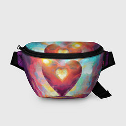 Поясная сумка Большое горячее сердце, цвет: 3D-принт