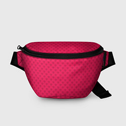Поясная сумка Красный паттерн с мелкими сердечками, цвет: 3D-принт