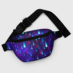 Поясная сумка Neon rain, цвет: 3D-принт — фото 2