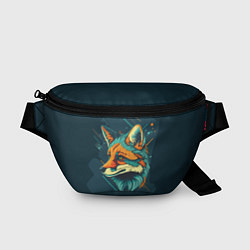 Поясная сумка Загадочный лис, цвет: 3D-принт