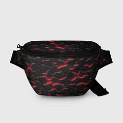 Поясная сумка Красный неон и плиты, цвет: 3D-принт