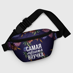 Поясная сумка Цветы самая лучшая внучка, цвет: 3D-принт — фото 2