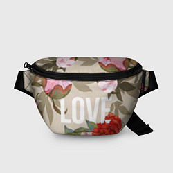 Поясная сумка Love Любовь и цветы