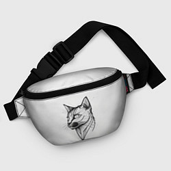 Поясная сумка Арт белая кошка, цвет: 3D-принт — фото 2