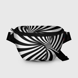 Поясная сумка Оптические иллюзии зебра, цвет: 3D-принт