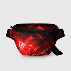 Поясная сумка Абстрактные красные лучи, цвет: 3D-принт