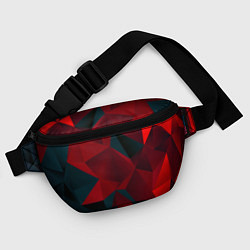 Поясная сумка Битва кубов красный и черный, цвет: 3D-принт — фото 2