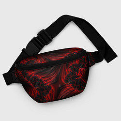 Поясная сумка Red vortex pattern, цвет: 3D-принт — фото 2