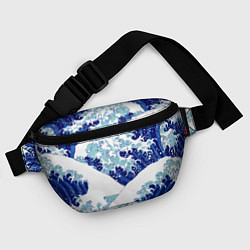Поясная сумка Японская графика - волна - паттерн, цвет: 3D-принт — фото 2