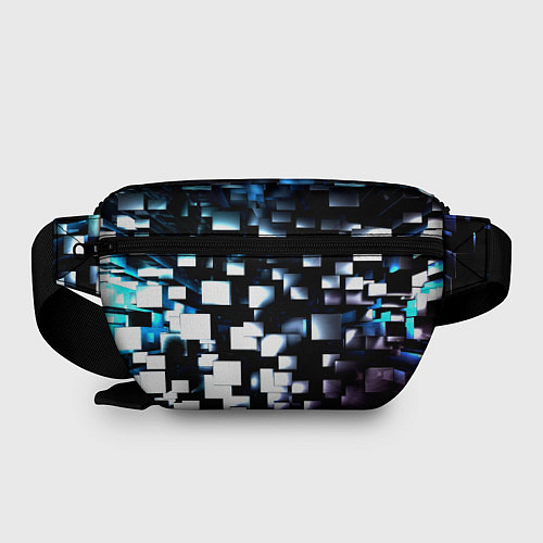 Поясная сумка Неоновые кубы абстракция / 3D-принт – фото 2