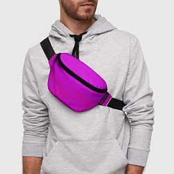 Поясная сумка Паттерн в стиле модерн розовый, цвет: 3D-принт — фото 2