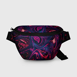Поясная сумка Неоновые краски во тьме, цвет: 3D-принт