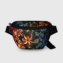 Поясная сумка Абстрактные цветы, цвет: 3D-принт
