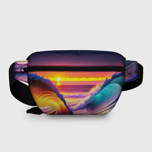 Поясная сумка Волны на закате / 3D-принт – фото 2