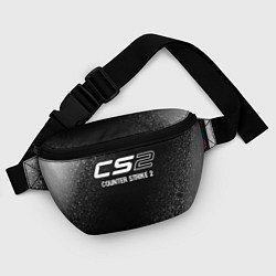 Поясная сумка Counter Strike 2 glitch на темном фоне, цвет: 3D-принт — фото 2