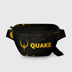 Поясная сумка Quake - gold gradient: надпись и символ, цвет: 3D-принт