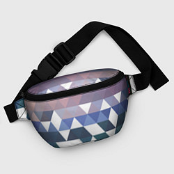 Поясная сумка Абстрактные разноцветные треугольники в паттерне, цвет: 3D-принт — фото 2