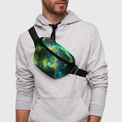 Поясная сумка Небула в космосе в зеленых тонах - нейронная сеть, цвет: 3D-принт — фото 2