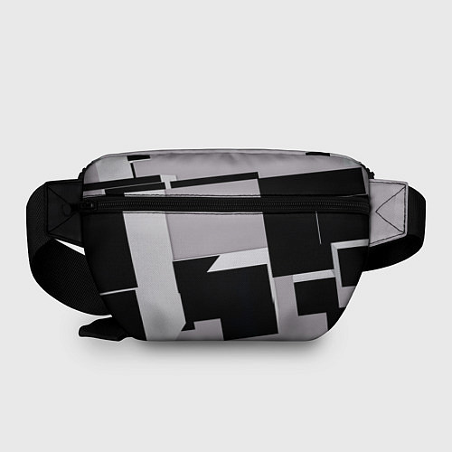 Поясная сумка Белые и чёрные кубы в геометрии / 3D-принт – фото 2