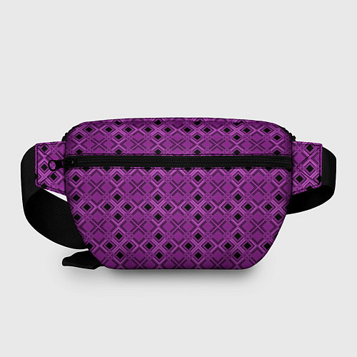 Поясная сумка Геометрический узор в пурпурных и лиловых тонах / 3D-принт – фото 2
