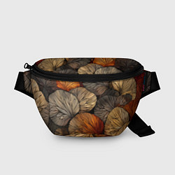 Поясная сумка Листья желтые, цвет: 3D-принт
