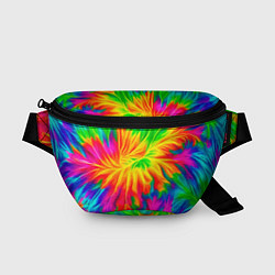 Поясная сумка Тай-дай кислотные краски, цвет: 3D-принт