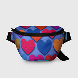 Поясная сумка Паттерн сердечки, цвет: 3D-принт