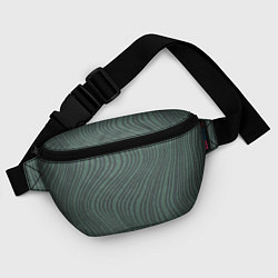 Поясная сумка Кривые линии зеленый, цвет: 3D-принт — фото 2