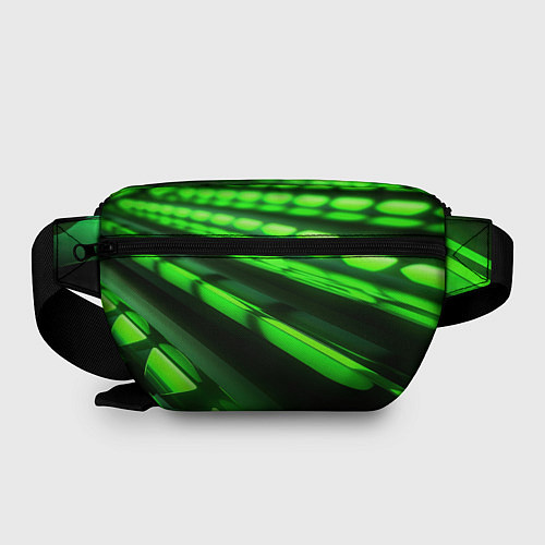 Поясная сумка Green neon abstract / 3D-принт – фото 2