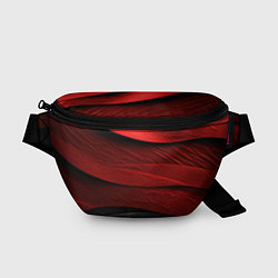 Поясная сумка Шероховатая красно-черная текстура, цвет: 3D-принт