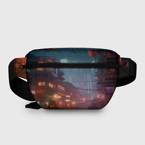 Поясная сумка Киберпанк город будущего / 3D-принт – фото 2