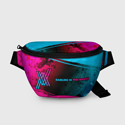 Поясная сумка Darling in the FranXX - neon gradient: надпись и с, цвет: 3D-принт