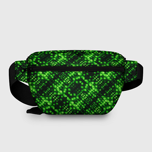 Поясная сумка Зеленые точечные ромбы / 3D-принт – фото 2