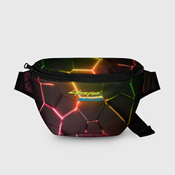 Поясная сумка Cyberpunk 2077 phantom liberty logo neon, цвет: 3D-принт