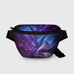 Поясная сумка Сине-фиолетовый всплеск, цвет: 3D-принт