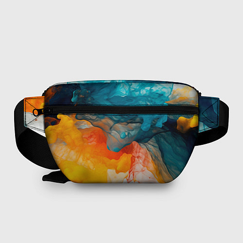 Поясная сумка Синяя и оранжевая жидкости / 3D-принт – фото 2