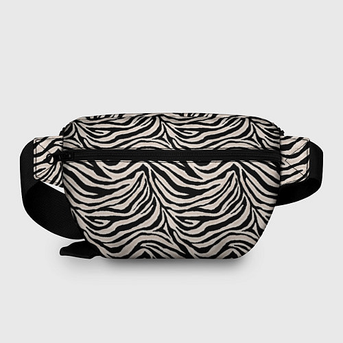 Поясная сумка Полосатая шкура зебры, белого тигра / 3D-принт – фото 2