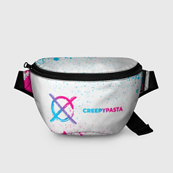 Поясная сумка CreepyPasta neon gradient style: надпись и символ, цвет: 3D-принт