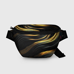 Поясная сумка Золотистые волны, цвет: 3D-принт