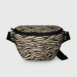 Поясная сумка Шкура зебры и белого тигра, цвет: 3D-принт