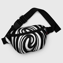 Поясная сумка Черно-белая воронка, цвет: 3D-принт — фото 2