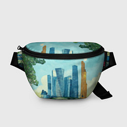 Поясная сумка Москва-сити Ван Гог, цвет: 3D-принт